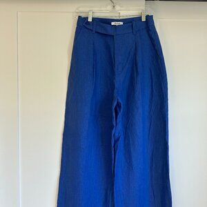Madewell Harlow Wide-Leg Linen Pant, Size 2